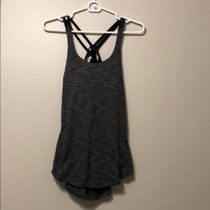 EUC Lululemon strappy open back tank